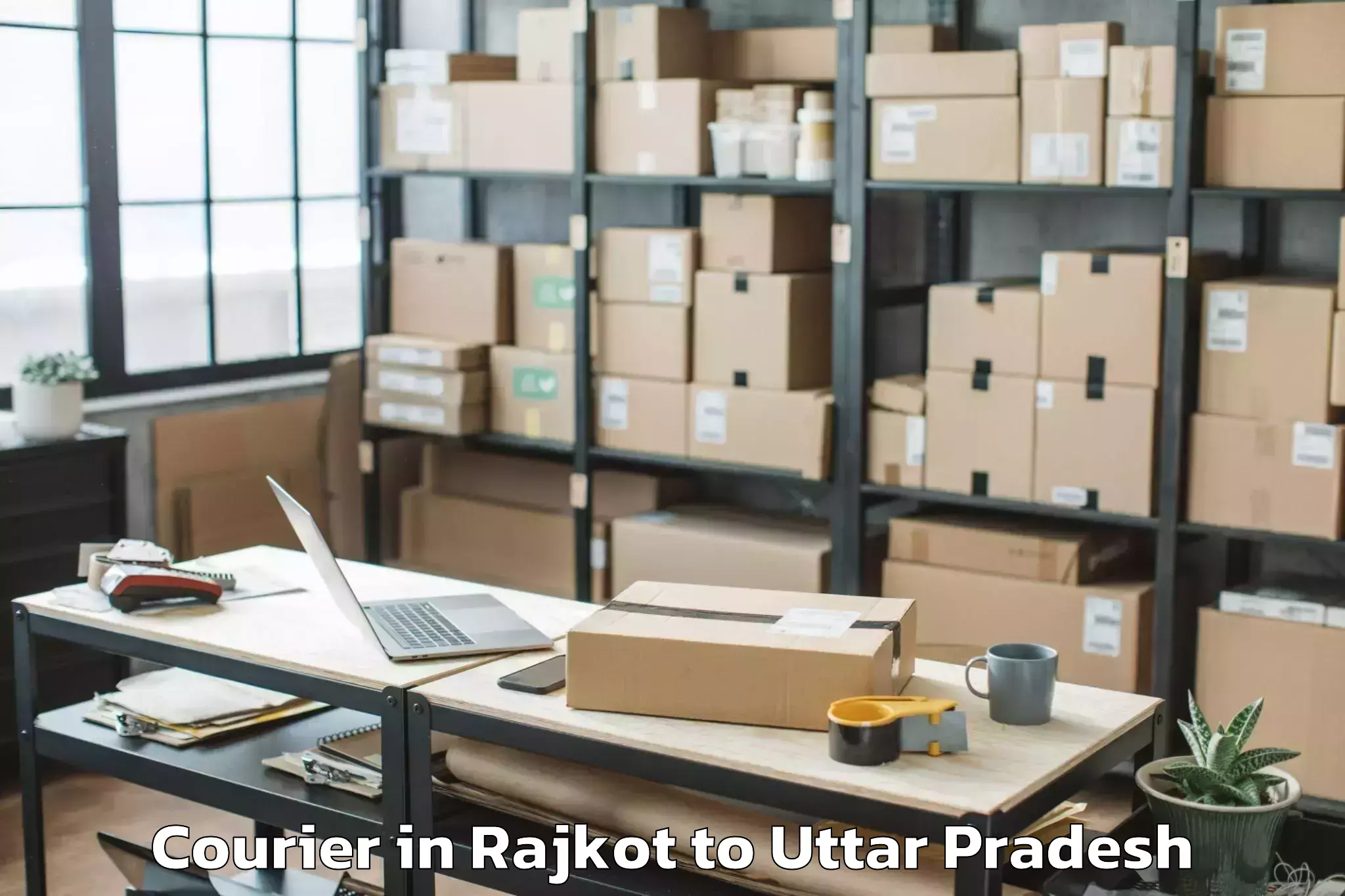 Book Your Rajkot to Maharishi University Lucknow Courier Today